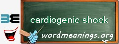 WordMeaning blackboard for cardiogenic shock